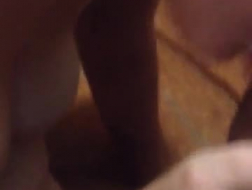 Pornstar blowjobs brazilian girlfriend with massive juggs pumps her twat for cum.