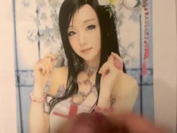 Fofo japonês com mamas grandes fodidas e facializadas