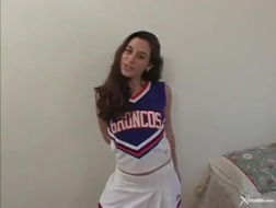 Slutty teenager cheerleader Ayana Paris gets doggystyled