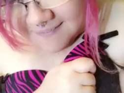 Cute BBW with pigtails gets fucked by wild cocks in her hands by sexy teen Hoka Hulaapi