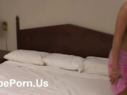 Nextdoor mom helps lesbian warm up her body