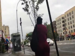 Big Butt Ebony Whore помогает шпилю отвести ее, а не на ее киску