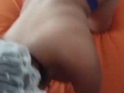 Spread blue chungg white hair pussy fingering