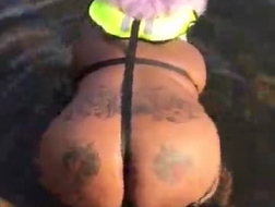 Big ass ebony babe is getting her ass ravaged and then riding it like crazy.