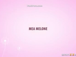 Mea Melone is drilling her dripping wet pussy with a huge sex toy, until she cums.