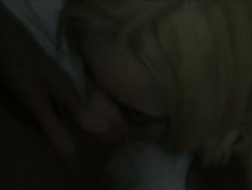 Amateur blonde fingering her snatch on the bed