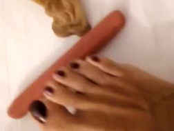 Incredible foot fetish slut sucking on their guy