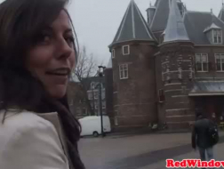 One Amsterdam slut gets licked by maledom