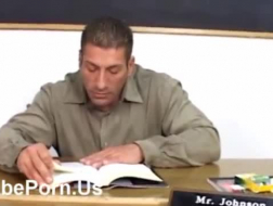 Hot schoolgirls wanted to deal with their important exam, while their teacher was in his office