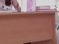 Slutty, Russian schoolgirl is having anal sex with her teacher without even getting a head charge