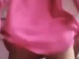 19yo teen shows her tease in pink lingerie