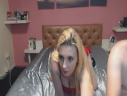 Sexy blonde gives head and gets stuffed with dildo