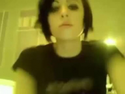 Teen wanking on her webcam