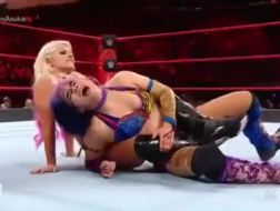 Alexa Bliss is a super seductive blonde chick who likes to feel a hard dick up her ass
