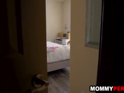 Stepmom blows and fucks stepson