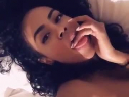 Beautiful ebony with natural biggest natural boobs suck a huge schlong and lock on! Cock eating