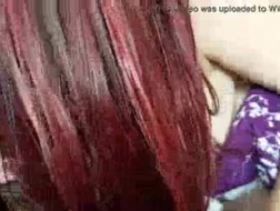 Red haired woman with big tits is cheating on her man with one of her slutty friends.