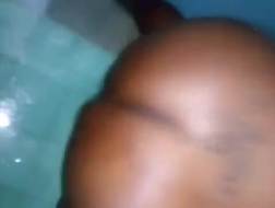 Busty lady is riding her throbbing black dick, while her friend is secretly watching her and masturbating.