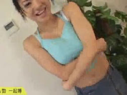 Asian chick, Aoi Satou was often using her huge hooters, in front of the camera.