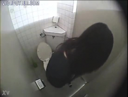 Public bathroom blowsjob action with a they adores by her pretty girlfriend