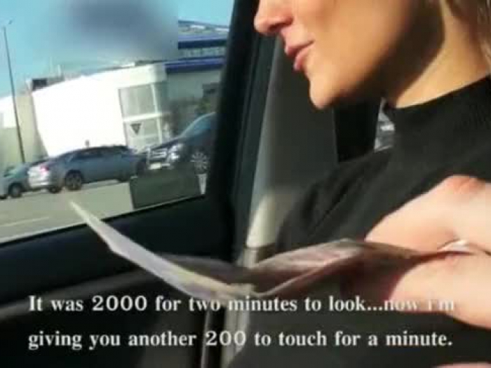 prawdziwe niedoświadczony jasnoblond eurobabe ostrokrzew boinked w samochodzie za gotówkę