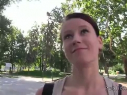 sizzling redhead fledgling plowed in park