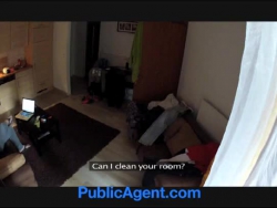 publicagent homemade movie with the hotel cleaner