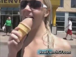 frenchgfs drill blondie stiv blow-job jizm fransk gf deepthroat ved svømmebassenget
