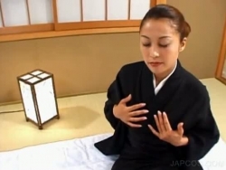 Japanse geisha treiteren haar NIP