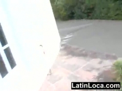 Columbian latina honning pløyd på trappene