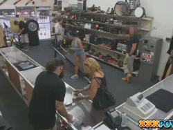 bulky latina opens up eagle for cash in pawn shop