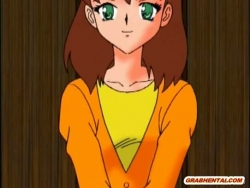 buxomy anime Mutter super hot Geländer Fick-stick