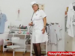 mama onanism with a pussy-expander in uniforms