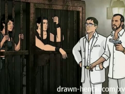 archer hentai - gevangenis orgie met Lana