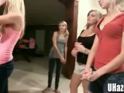 freshmen ladies hazed and lick each other out - uhaze